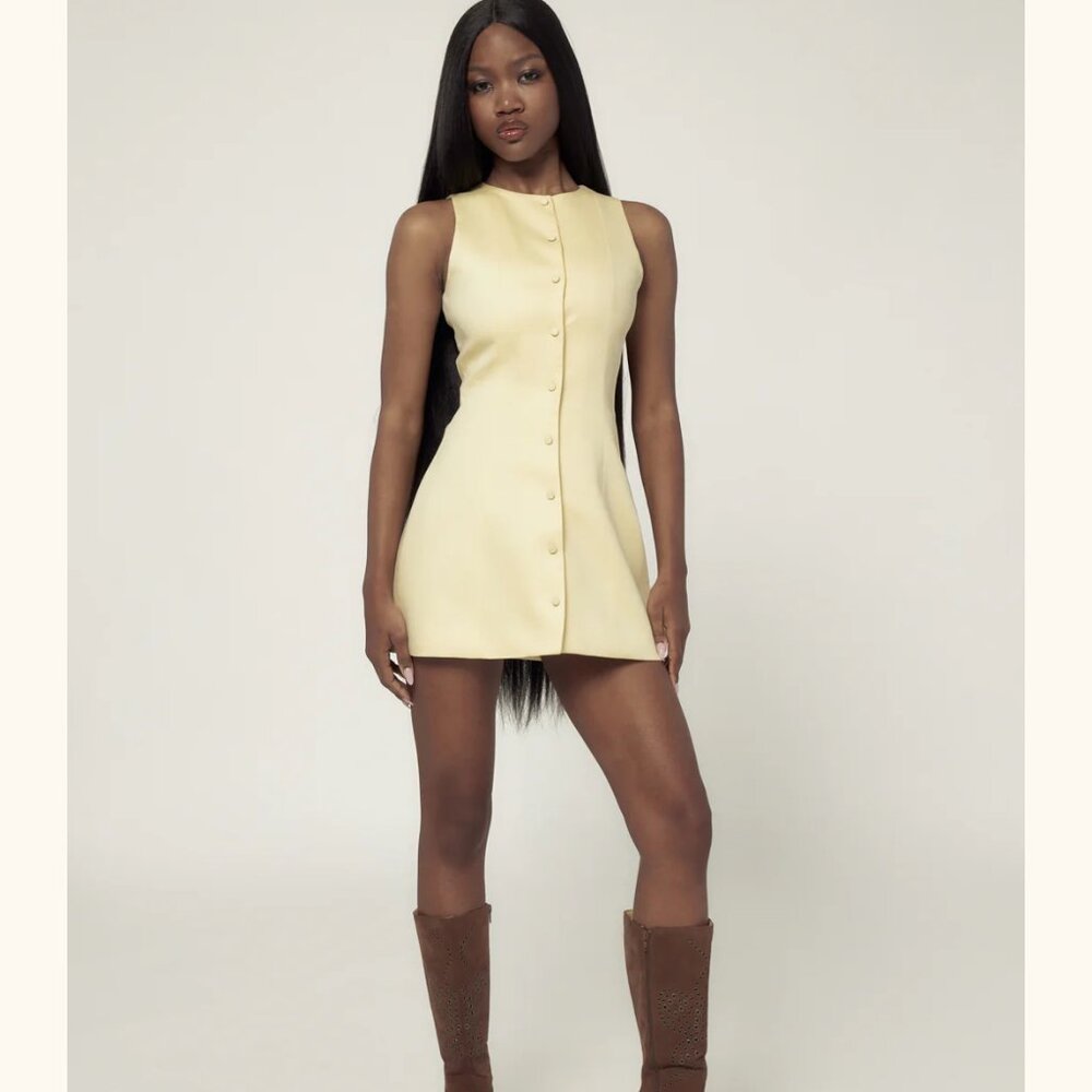 Mirror Palais Creme Patisserie Dress XXS